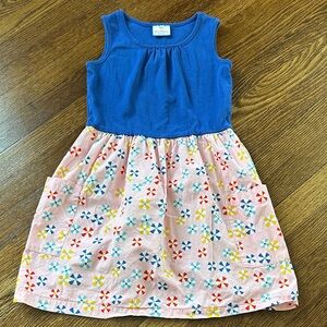 Hanna Andersson Blue and Pink Floral Kids Dress
